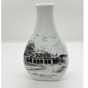 VTG AK Kaiser West Germany Frankfurt am Main Hauptwache Scene Porcelain Bud Vase